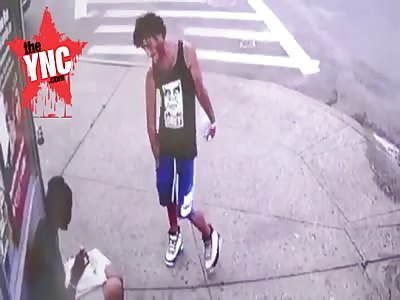 Brooklyn, New York a 31-year-old black man was stabbed to death as he was sitting in the street eating his breakfast