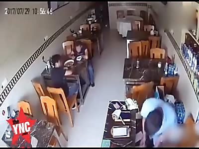 Man  lit cigarette lighter blast in his face