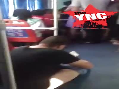 individual  shits on a bus in front of passengers