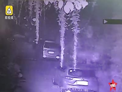 a Car falls from the sky 