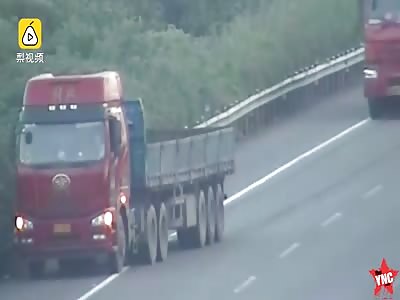 stupidly a man drives his cement tanker right into a semi-trailer he died later 