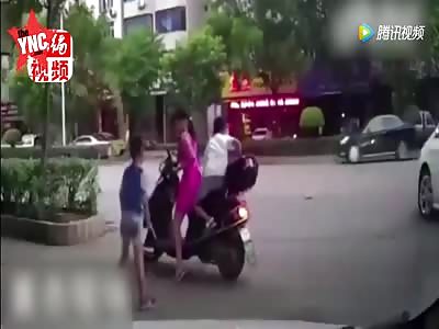 motorbike crashed into car