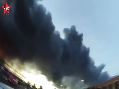 3,000 people evacuated, helicopters deployed as market outside Moscow erupts in flames