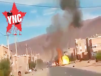 an explosion of a petrol truck  in  Morocco 