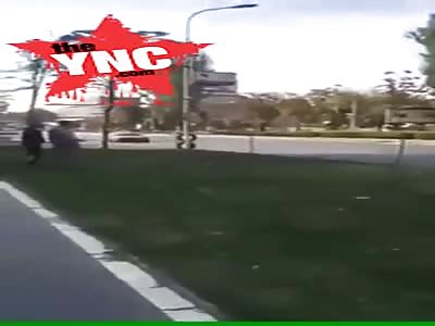 brutal accident in Skopje , Macedonia 