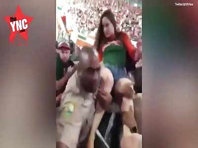 black Miami officer  punches white woman in the face