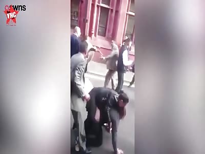 in  Birmingham England  massive fight outside magistrates court 