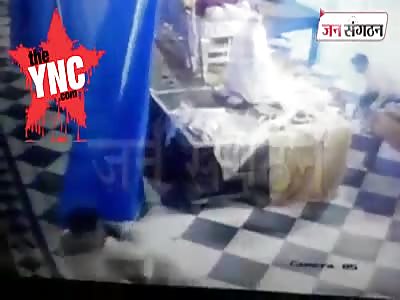 fight at   the holy Radharani Temple