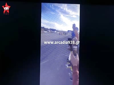 in Greece a rally car crashed into the crowd 