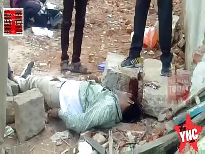 A Political Leader By the Name Srinivas was murdered out side a Police Station in Sanathnager