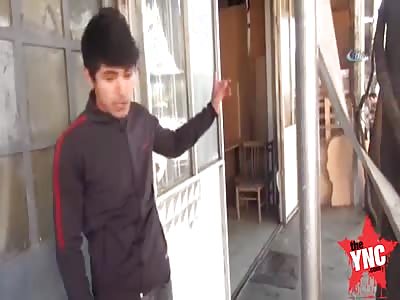 in turkey a dog is beaten with iron bar for no reason