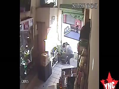 Merchant is brutally beaten by gangsters in the fair region