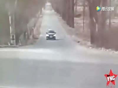 brutal impact between a truck and a volkswagen includes aftermath 