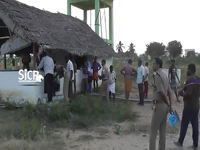 man killed with a large rock in Namakkal district.