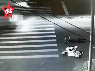 in Shandong man dies in terrible accident after being hit by 2 cars and a tricycle 