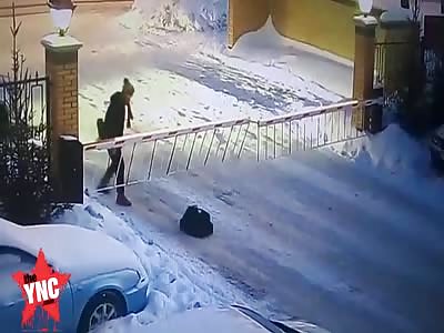 man has a accident in Novosibirsk