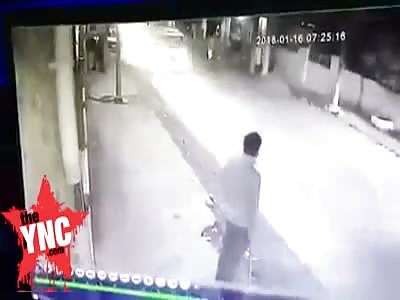 accident in Denizli,Turkey 64 year old man is sent 10 meters