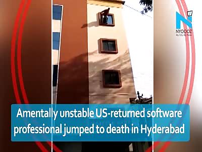 Mentally unstable man just back from the usa jumps off the building