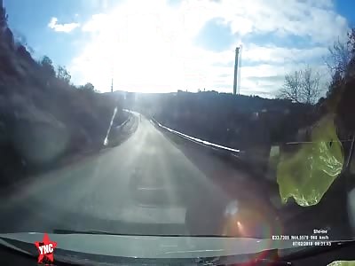  Accident man knocked down a cow in the village of Rodnoe near Sevastopol