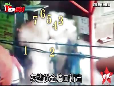  temple furnace accident  in Taiwan