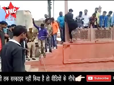  a young man jumped into the water for suicide in Fatehsagar