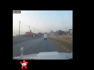 accident   opposite of the restaurant  The Night Resort Moo 12, Suan Luang, Krathumbaen, Samut Sakhon