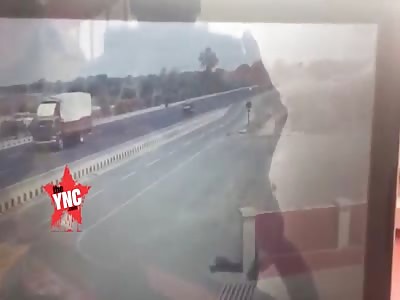  Car overturns after driver loses control at Bharuch highway, 2 injured 