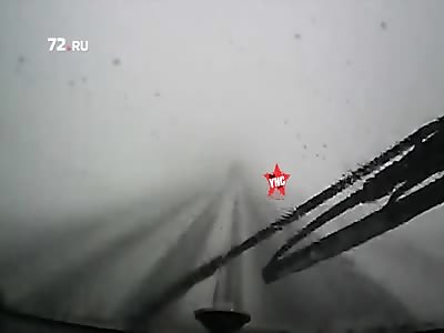 Renault Megane flew into the truck  in the Tyumen region