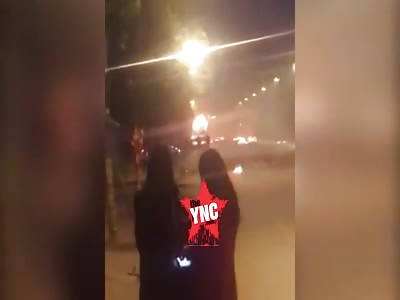 driving truck on while on fire in  Zigong City