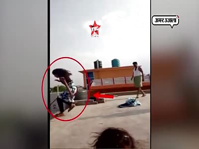  12-year-old girl jumped out of the roof of her house after her father beat her up in Nimranana