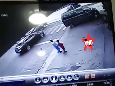 an eight-year-old girl  dragged under a car  in Hechi, Guangxi