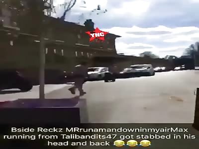 man tries to escape from being stabbed to death in london