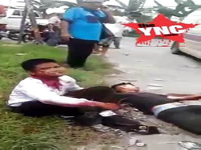 man stabbed in a robbery his son watches him die 