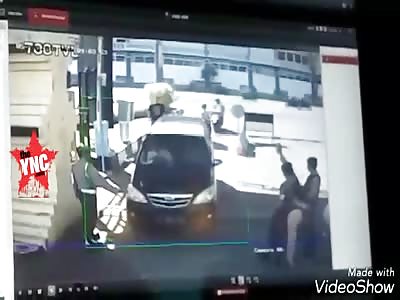 [2nd explosion] of FAMILY OF SUICIDE BOMBERS ATTACKS 3 CHURCHES IN INDONESIA, KILLING 7