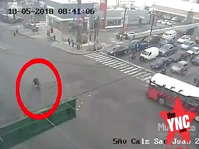 accident in Guatemala on the on 5th Avenue Calzada San Juan zone 4 