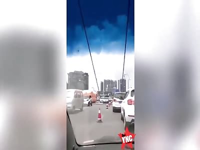 mr Ho, 69 years old jumps of the  Red Light Bridge in Guangxi