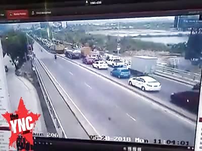 in the Philippines  11-vehicle smashup jams Marcelo Fernan Bridge in Cebu