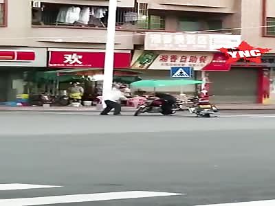 takeaway brother receives blows to the head with a butcher knife 