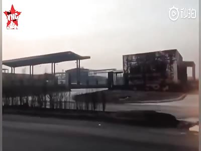 Qiaodong today looks like hiroshima after a   vehicle transporting dangerous chemicals exploded while waiting to enter the factory,22 dead