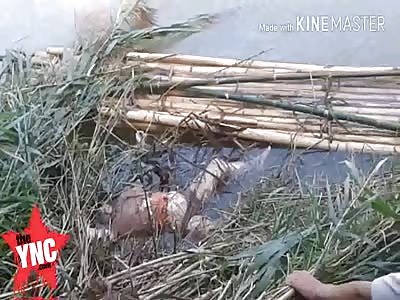 rotten dead body was found in the country of Laos