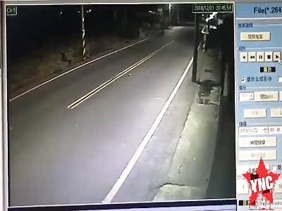 in Taiwan A 40-year-old man died on his motorcycle when he collided into a car