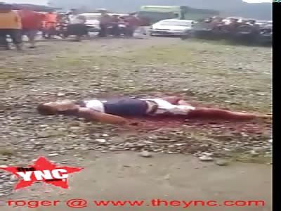 Bayu Putra ( aged 25) was stabbed to death in front of the Taqwa mosque