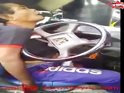 people in pain in Jl. ThamrinKota Medan, Sumatera 