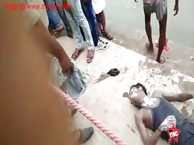 a Milk man found a dead body  in Hariharpur town lake