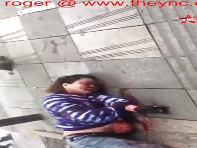 han Woman was Stabbed  with  Gut Exposed