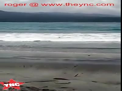 dead body washed up on the beach in Central Sulawesi