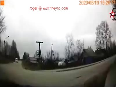 motorcycle man dies after colliding into a car in Sosnogorsk,Russia