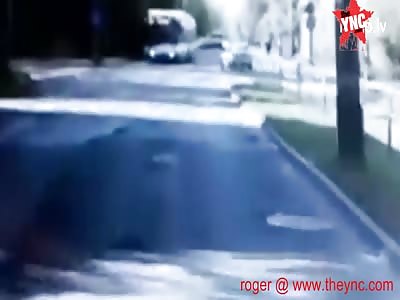 Mercedes-Benz car accident in Latvia