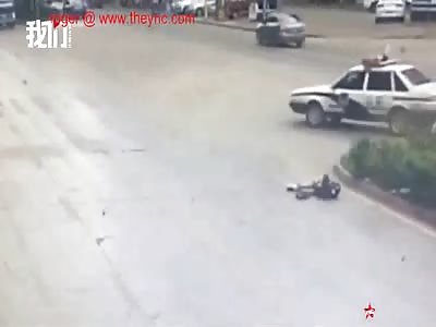 a student was hit by a truck in Qujing