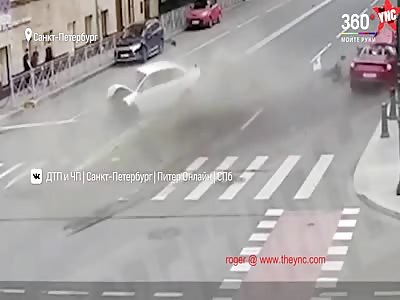 65 year old died when a  Ferrari crashed into his Volkswagen Polo on the zebra crossing in St. Petersburg
